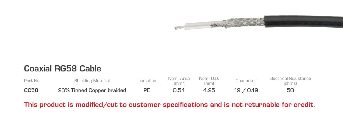 Coaxial RG58 Cable