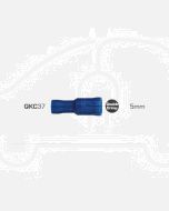 Ionnic QKC37 Blue Vinyl Insulated 5mm Female Bullet Terminal (Pack of 100)