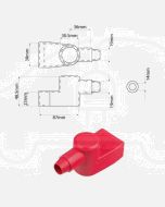 Ionnic SY2990-RED 30.5mm Battery Terminal Insulator in Red (QTY Pack 1)