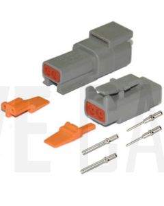 Deutsch DTM Series 2 Way Connector Kit with Nickel Contacts