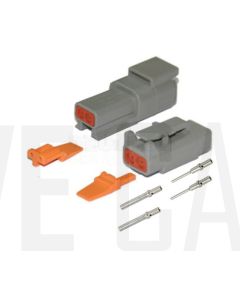 Deutsch DTM2-2/10 Series 2 way Connector Kit with Purple Band Terminals (10 Pack)