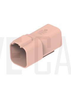 Deutsch DT04-6P-TN09/10 DT Series 6 Pin Brown Receptacle