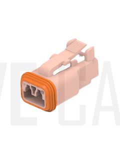 Deutsch DT06-2S-TN09/10 DT Series 2 Brown Socket Plug