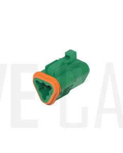 Deutsch DT06-3S-TN03/10 DT Series 3 Green Socket Plug