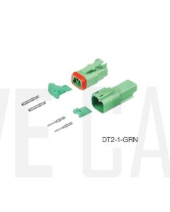 Deutsch DT2-1-GRN DT Series 2 Pin Green Connector Kit