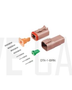 Deutsch DT4-1-BRN DT Series 4 Pin Brown Connector Kit