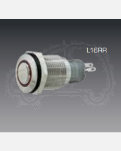 Ionnic L16-RR Vandal Resistant Switch 12-24V N/O & N/C - Red