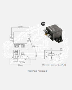 Ionnic P142450HD Relay Power N/O 24V 50A Resistor