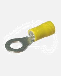 Quikcrimp QKC40 Yellow 6mm Ring Terminal 1/4 (100)