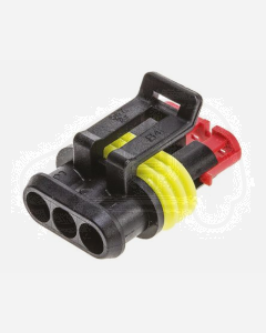 TE Connectivity 282087-1 AMP SUPERSEAL 1.5 Plug, 1 Row 3 Way Connector Housing (bag of 10)
