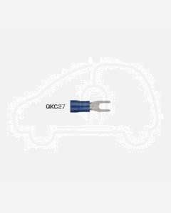 Quikcrimp Fork/ Spade Terminal 3mm Size - Vinyl Blue
