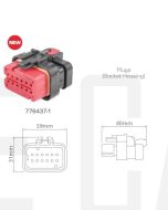 TE Connectivity AMPSEAL 16  776437-1 12 Circuit Plug Connector