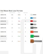 IONNIC A04052/100 END SLEEVE Boot Lace Ferrules ORANGE 4mm2