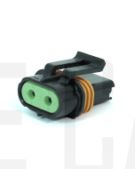 Delphi 12033769 2 Way Black Metri-Pack 630 Sealed Female Connector 46Amps