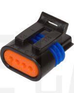 Delphi 12162190 4 Way Black Metri-Pack 150.2 Sealed Female Connector