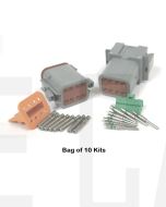 Deutsch DT8-1/10 DT Series 8 Way Connector Kit (Bulk Pack)