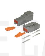 Deutsch DTM2-2/10 Series 2 way Connector Kit with Purple Band Terminals (10 Pack)