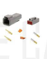 Deutsch DTP Series 2 Pole Connector Kit - Gold Contacts