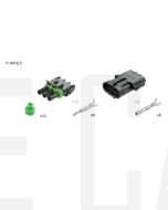 Delphi Weatherpack P-WP3/2 3 Circuit Weather Pack Kit